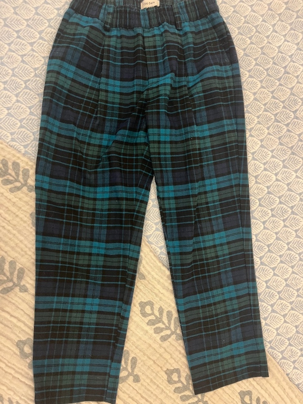 On 34th plaid pants